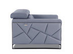903 Divanitalia Chair with Adjustable Headrest in Top-grain Italian Leather - Light Blue - SKU 903-CH-LIGHT BLUE - view 5