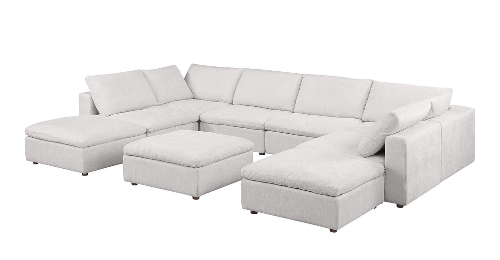 1100 Divanitalia Top-grain Italian Leather 9-Piece Sectional Sofa with Chaise