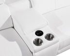 1246 Divanitalia Modular Power Triple Reclining Sofa, Console Loveseat, and Chair Set with Power Headrests - Top Grain Italian Leather - White - SKU 1246-WHITE-7.6-HT-3PC - view 13