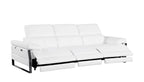 1246 Divanitalia Modular Power Triple Reclining Sofa, Console Loveseat, and Chair Set with Power Headrests - Top Grain Italian Leather - White - SKU 1246-WHITE-7.6-HT-3PC - view 6