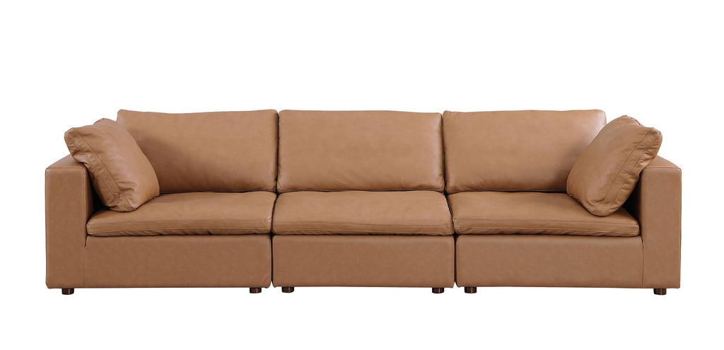 1100 Divanitalia 3-Piece Sofa Set - Top-grain Italian Leather with Ottoman