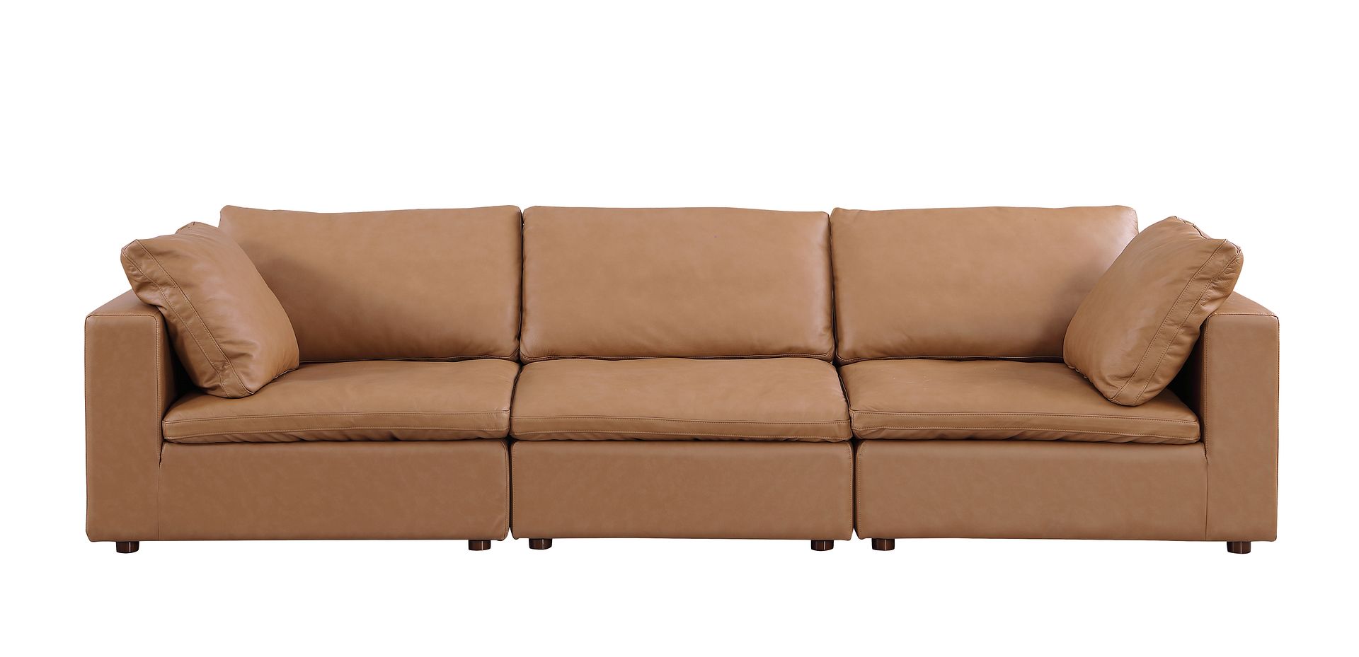 1100 Divanitalia 3-Piece Sofa Set - Top-grain Italian Leather with Ottoman