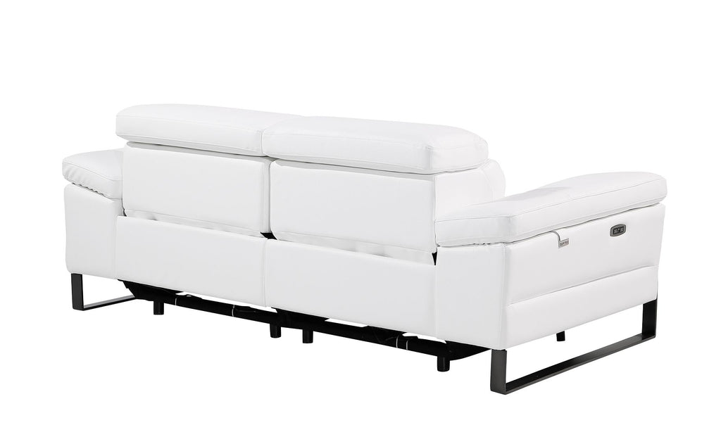 1246 Divanitalia Top Grain Italian Leather Loveseat with Power Headrest