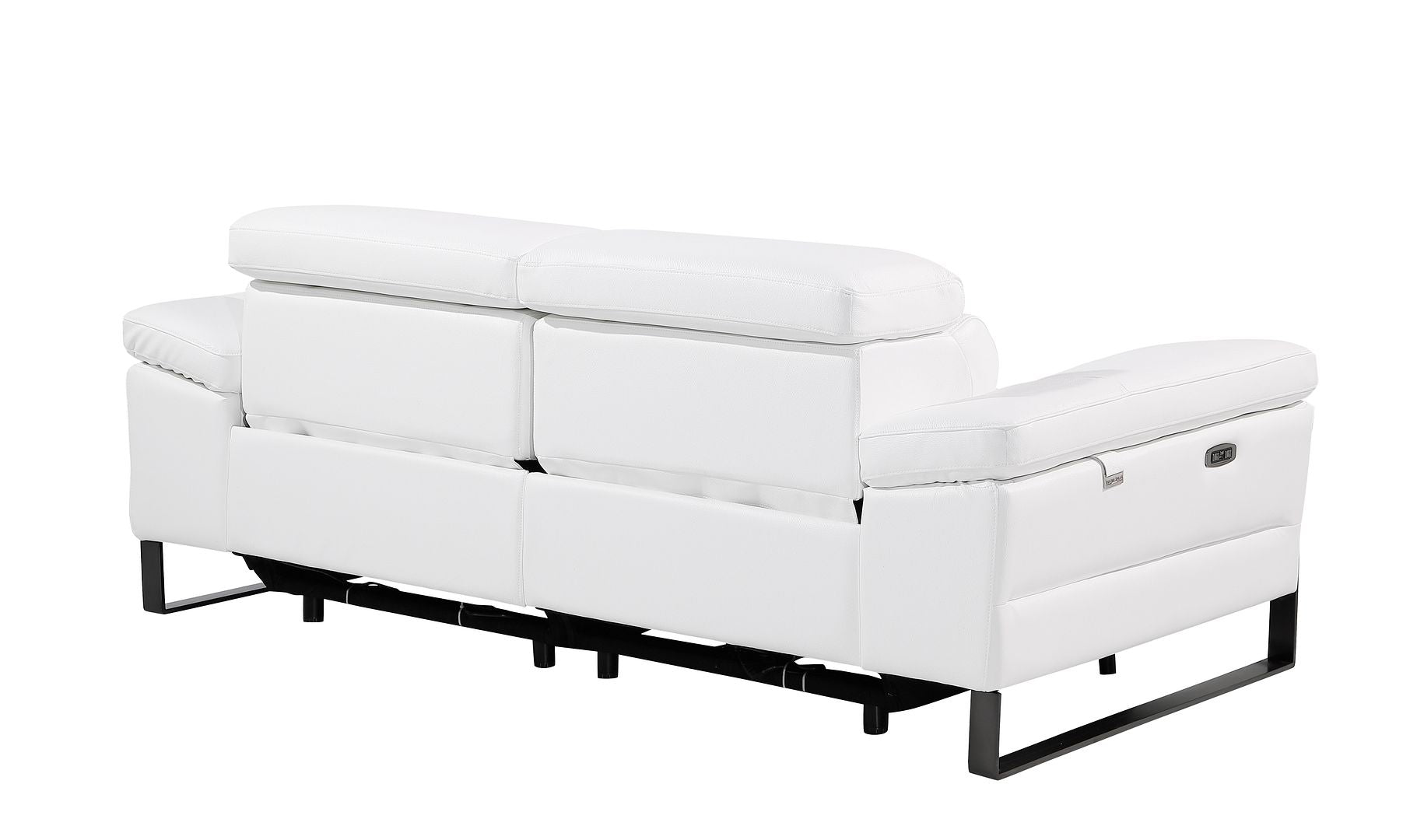 1246 Divanitalia Top Grain Italian Leather Loveseat with Power Headrest