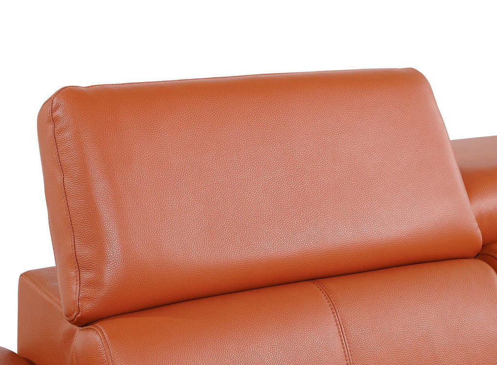 1246 Divanitalia 8-Piece U-Shaped Modular Power Reclining Sectional Sofa with 4 Power Recliners and Power Headrests - Top Grain Italian Leather
