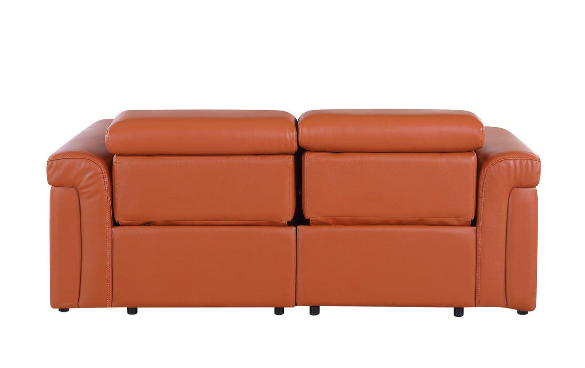 1126 Divanitalia 2-Piece Modular Power Reclining Loveseat in Top Grain Italian Leather with 2 Power Recliners & Power Headrests - Camel - SKU 1126-CAMEL-2.2-HT - view 7