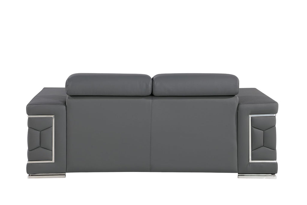 296 Modern Genuine Leather 2-Piece Sofa Set - Grey - SKU 296-GREY-2PC - view 10