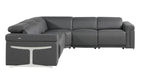 1126 Divanitalia 5-Piece L-Shaped Sectional Sofa in Top Grain Italian Leather with 3 Power Recliners & Power Headrests - Dark Grey - SKU 1126-DK-GREY-SEC-5PC-3PWR-SECTIONAL-GROUP - view 3