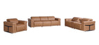 1126 Divanitalia 7-Piece Modular Power Reclining Sofa, Loveseat & Chair Set in Top Grain Italian Leather with 6 Power Recliners & Power Headrests - Cognac - SKU 1126-COGNAC-7.6-HT-3PC - view 3