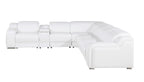 1116 Divanitalia 7-Piece L-Shaped Sectional Sofa in Top Grain Italian Leather with 3 Power Recliners & Power Headrests - White - SKU 1116-WHITE-7PC-3PWR-SECTIONAL- GROUP - view 4