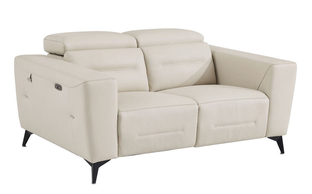 989 Divanitalia Power Reclining Loveseat with Power Headrest in Top-grain Italian Leather