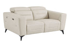 989 Divanitalia Power Reclining Loveseat with Power Headrest in Top-grain Italian Leather