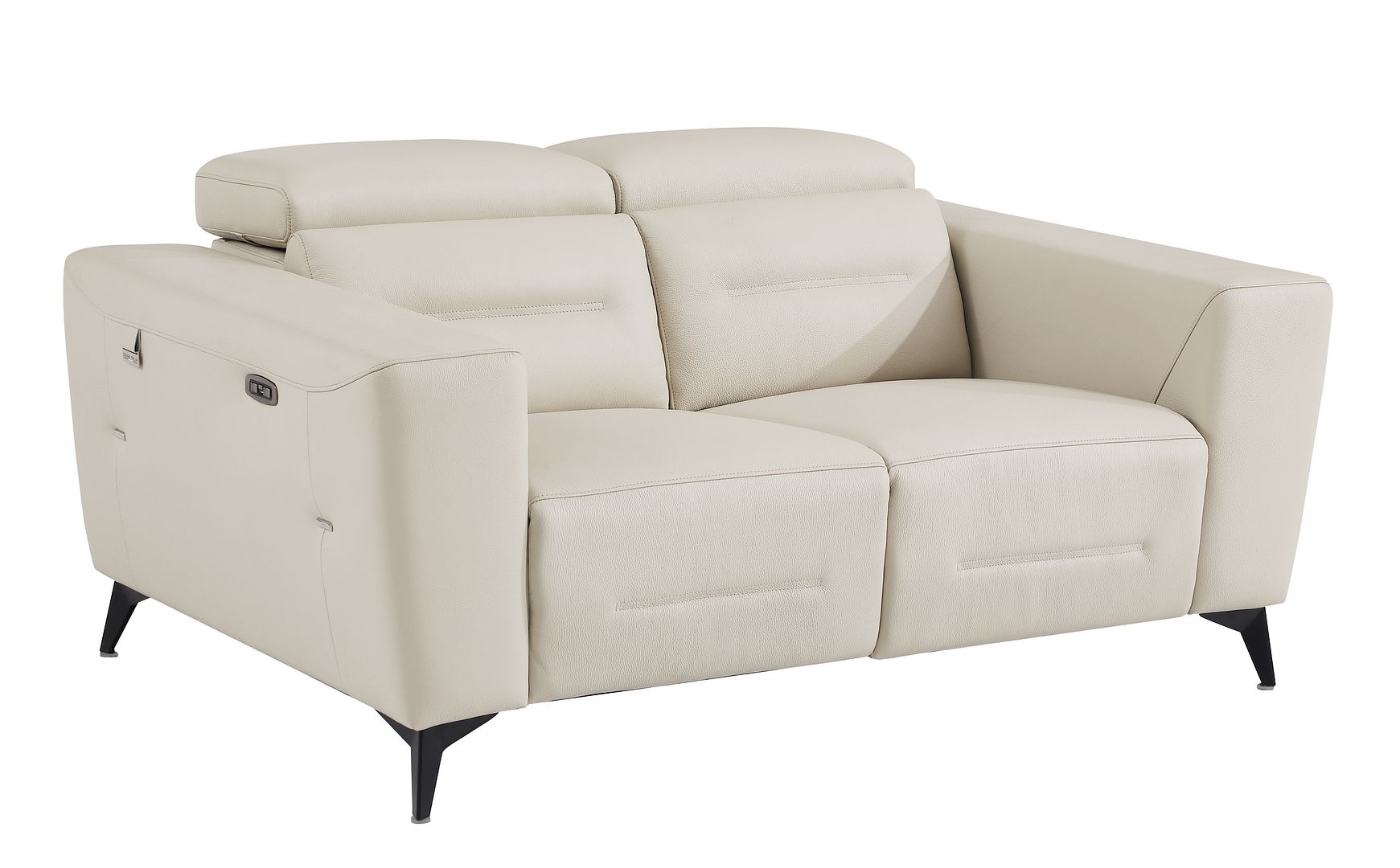 989 Divanitalia Power Reclining Loveseat with Power Headrest in Top-grain Italian Leather