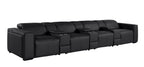 1224 Divanitalia 7-Piece Modular Power Reclining Sofa in Top Grain Italian Leather with 4 Power Recliners & Power Headrests