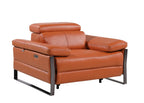 1246 Divanitalia Power Reclining Arm Chairwith Power Headrests - Top Grain Italian Leather