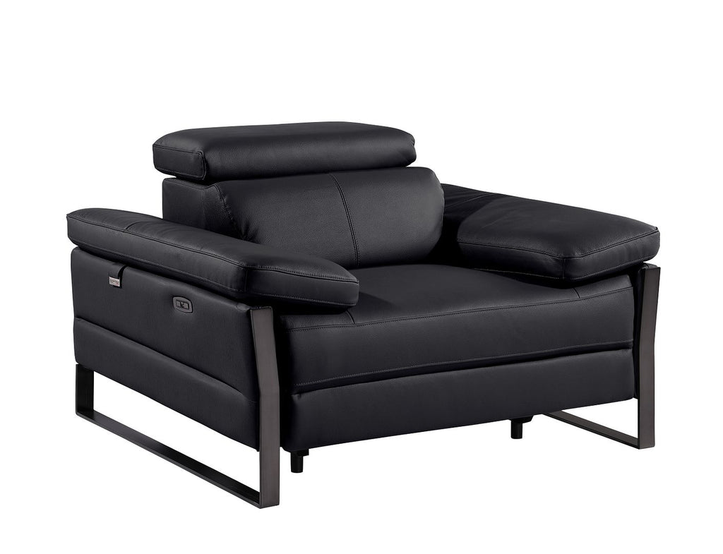 1246 Divanitalia Power Reclining Arm Chairwith Power Headrests - Top Grain Italian Leather