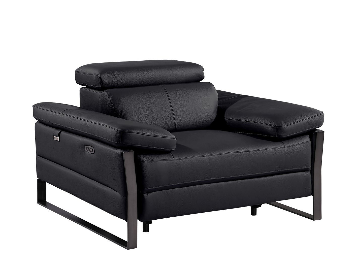 1246 Divanitalia Power Reclining Arm Chairwith Power Headrests - Top Grain Italian Leather