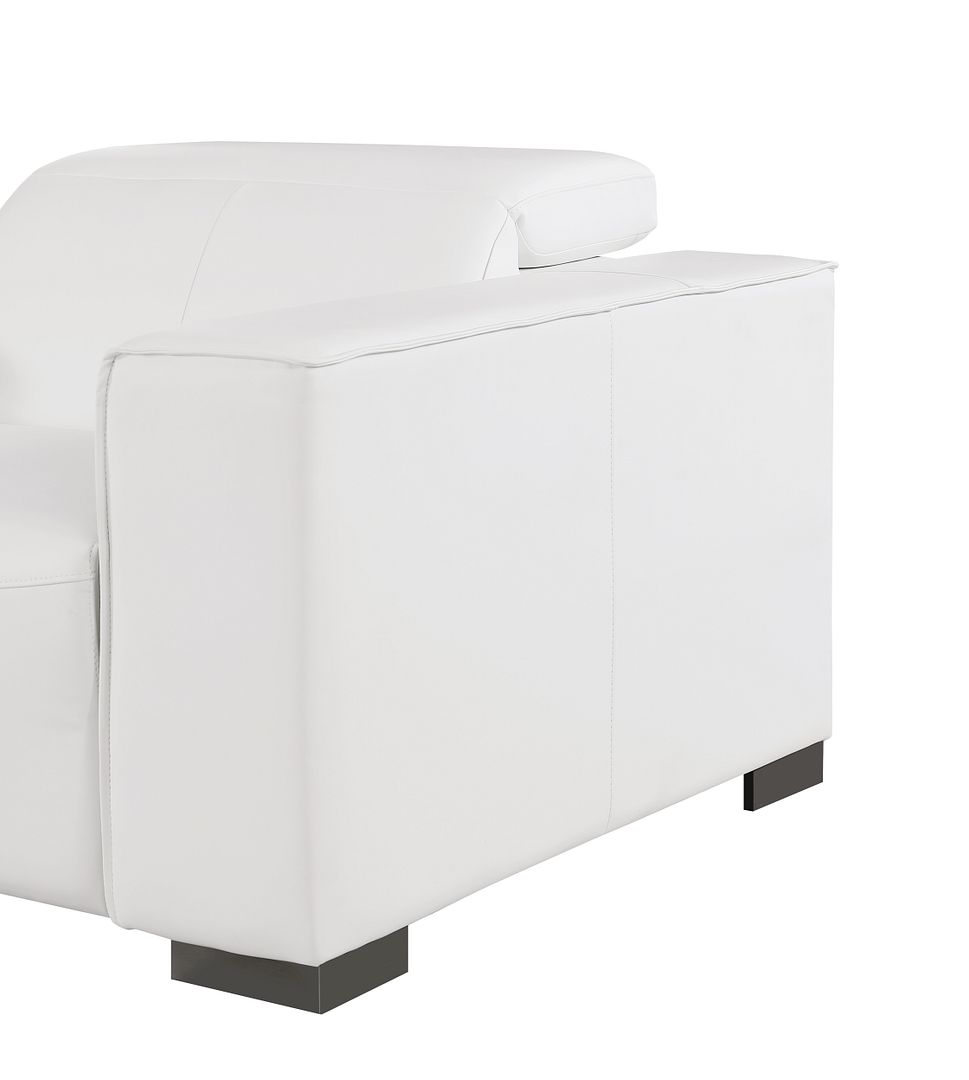 1208 Leather Reclining Set - Sofa & Loveseat with 4 Power Recliners - White - SKU 1208-WHITE-5.4-HT-2PC - view 12