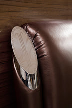 Queent Temptation Caesar Italian Classical Design Leather Platform King Bed