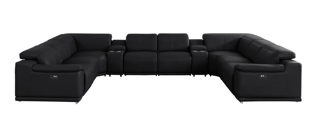 2679 10-Piece U-Shaped Power Reclining Sectional Sofa in Genuine Leather - 4 Recliners