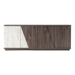 Cairo - Modern Grey Elm and White/Grey Marble Pattern Buffet