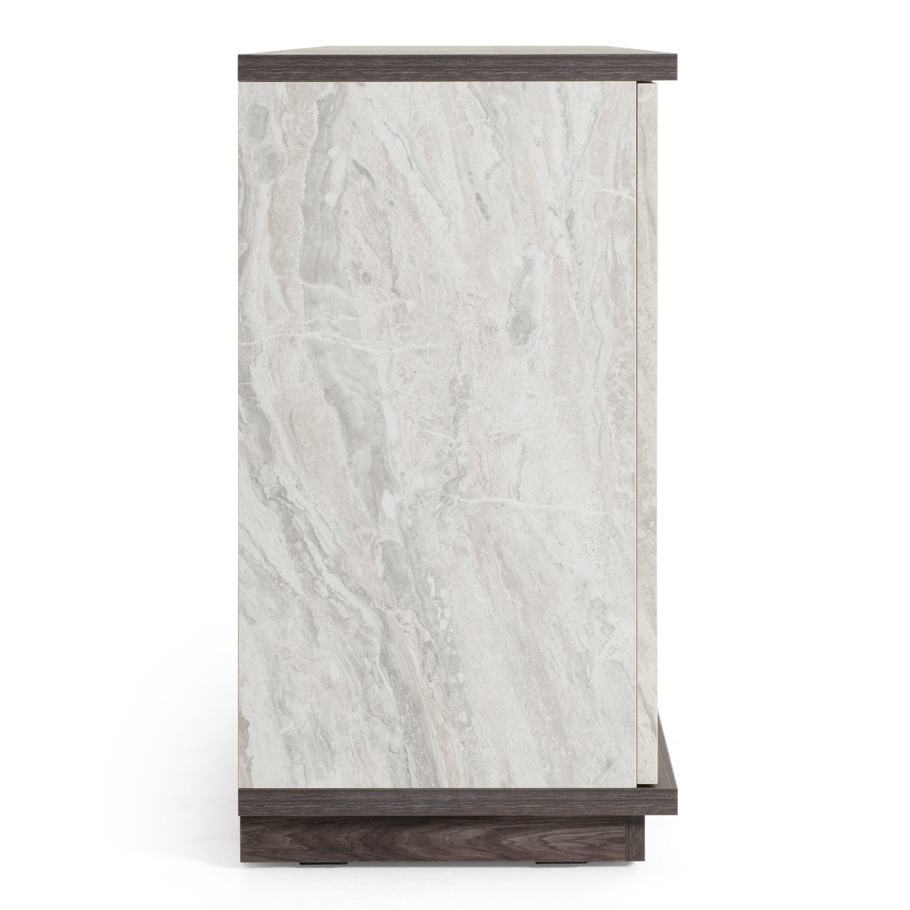Cairo - Modern Grey Elm and White/Grey Marble Pattern Buffet
