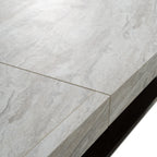 Cairo - Italian Modern Faux Marble & Pecan Elm Extendable Dining Table