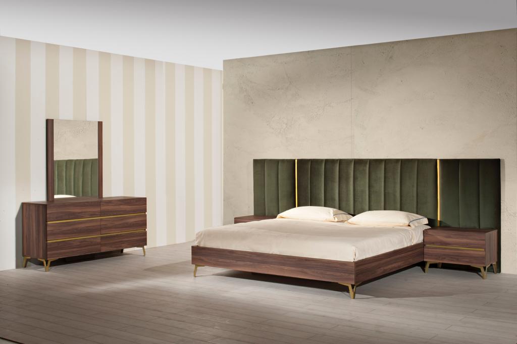 Calabria Modern Walnut Dresser