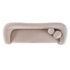 Calico - Contemporary Beige Pebble Fabric 3 - Seat Sofa