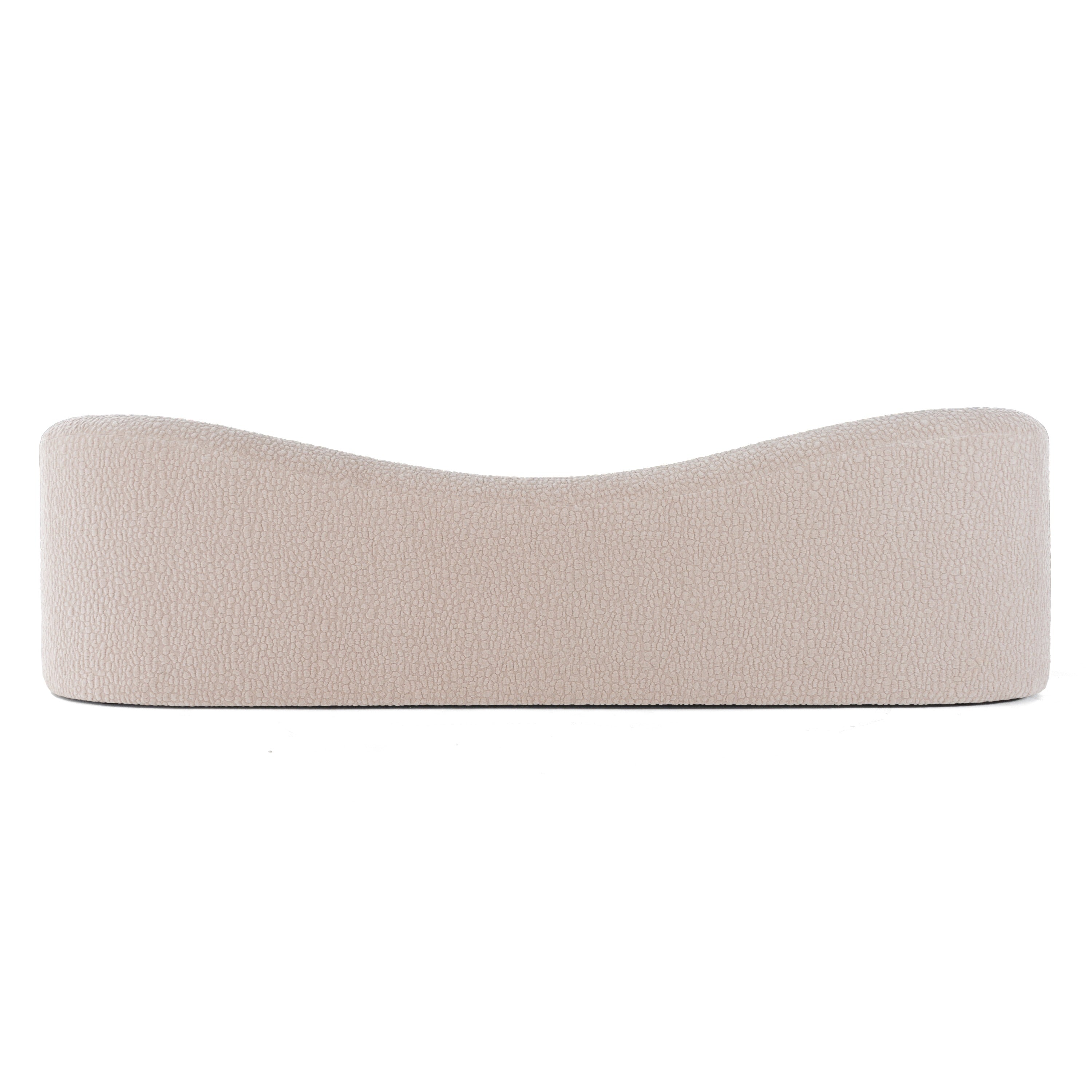 Calico - Contemporary Beige Pebble Fabric 3 - Seat Sofa