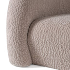 Calico - Contemporary Beige Pebble Fabric 3 - Seat Sofa