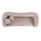Calico - Contemporary Beige Pebble Fabric 4 - Seat Sofa