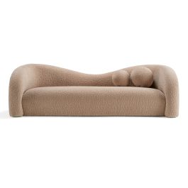 Calico - Contemporary Tan Fabric 3 - Seat Sofa