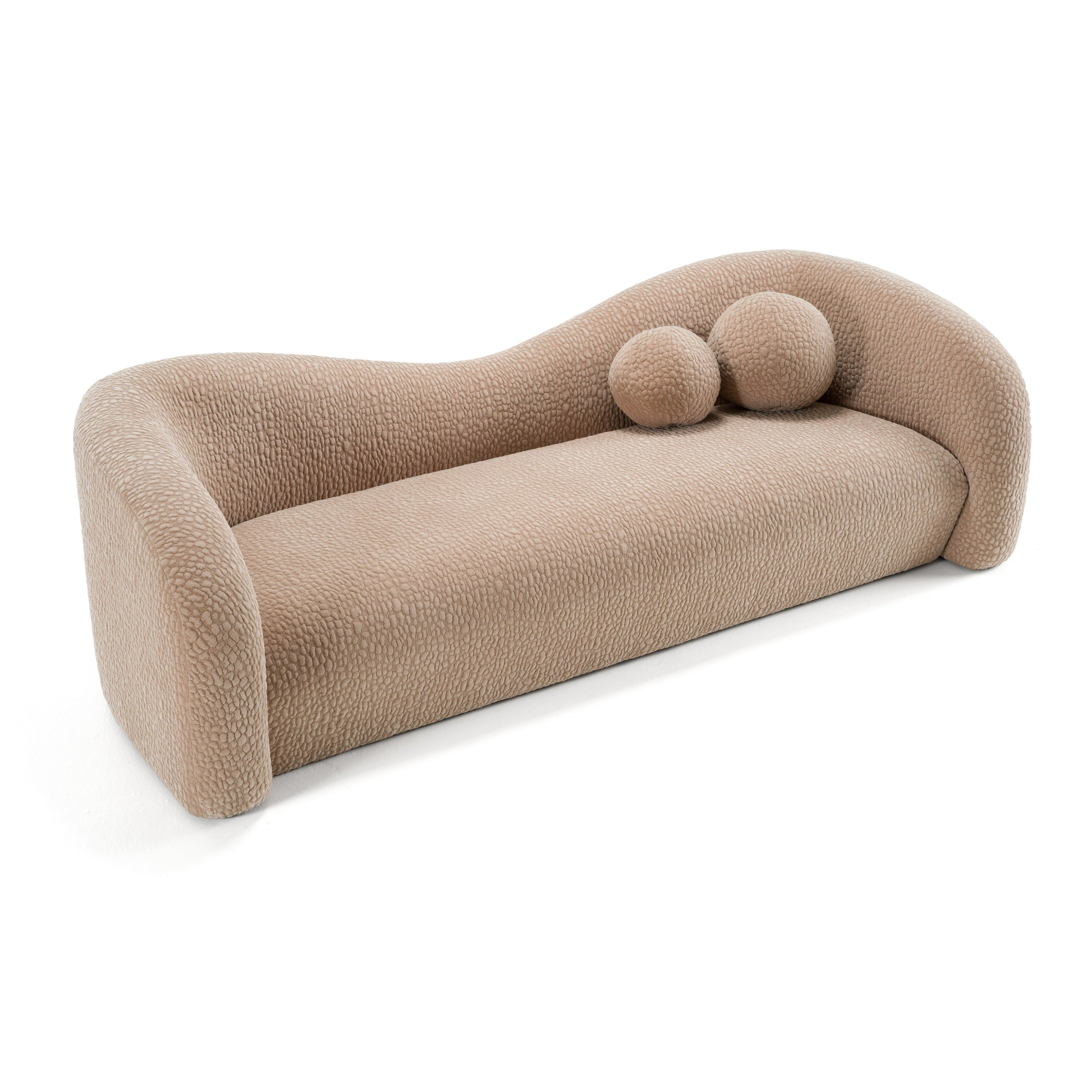 Calico - Contemporary Tan Fabric 3 - Seat Sofa