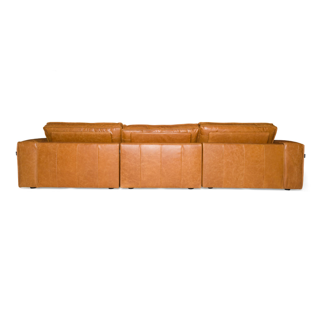 Cambria - Modern Cognac Leather Sofa