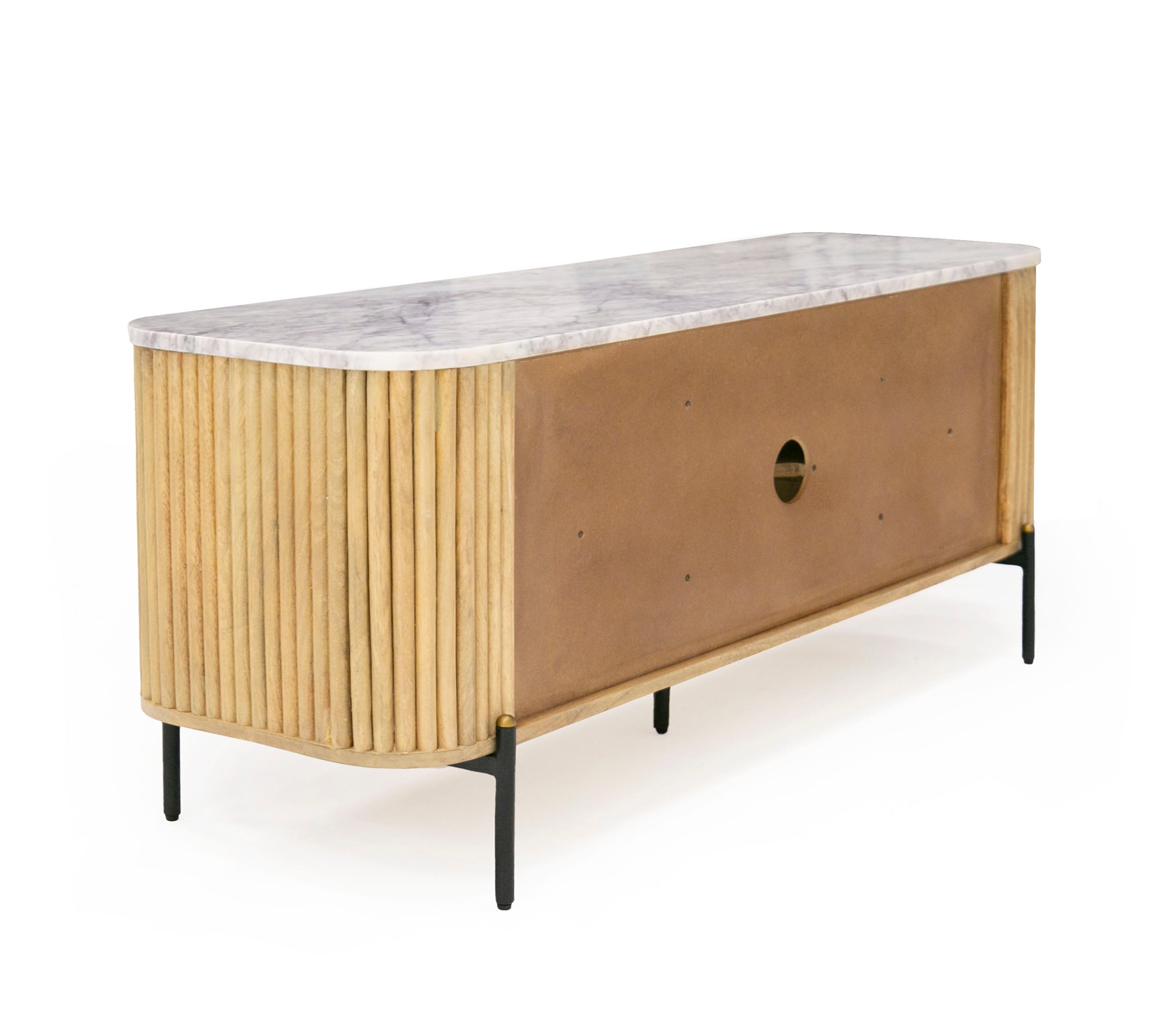 Cambridge White Marble & Mango TV Stand