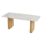 Cambridge White Marble & Mango Rectangular Dining Table