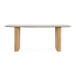 Cambridge White Marble & Mango Rectangular Dining Table