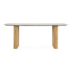 Cambridge White Marble & Mango Rectangular Dining Table