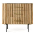 Cambridge White Marble & Mango 3 Drawer Dresser