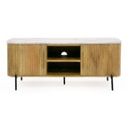 Cambridge White Marble & Mango TV Stand