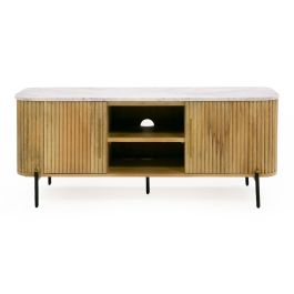 Cambridge White Marble & Mango TV Stand