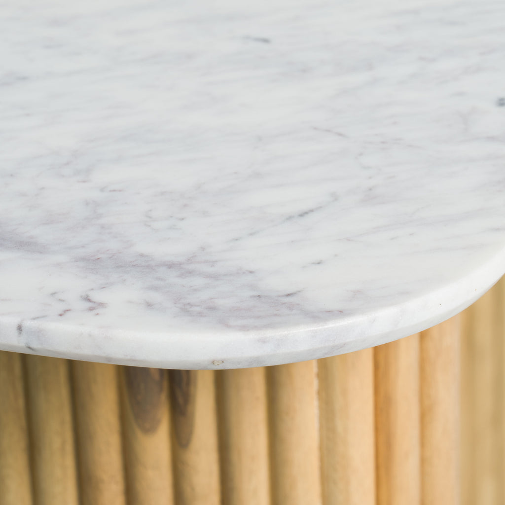 Cambridge White Marble & Mango Console Table