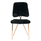 Candace - Modern Black Faux Fur Dining Chair (Set of 2)