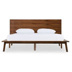 Eastern King Carmen Mid-Century Modern Walnut Bed