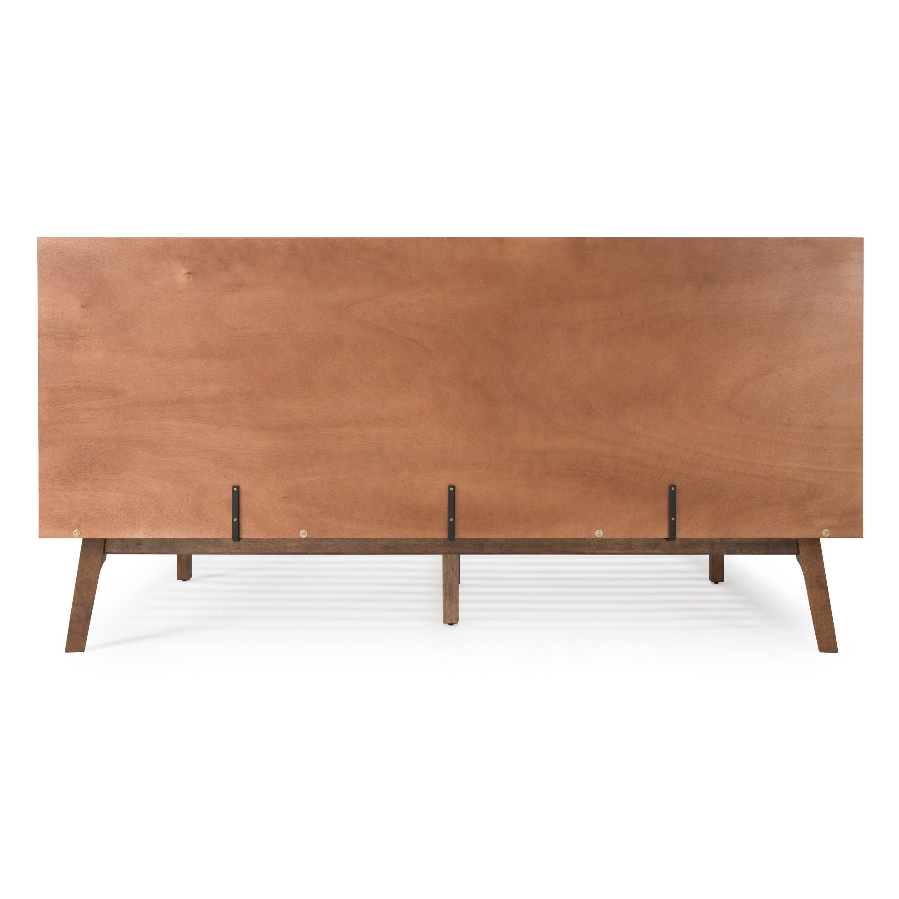 Eastern King Carmen Mid-Century Modern Walnut Bed