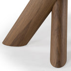 Carnaby - Modern Dark Grey Glass + Walnut Dining Table