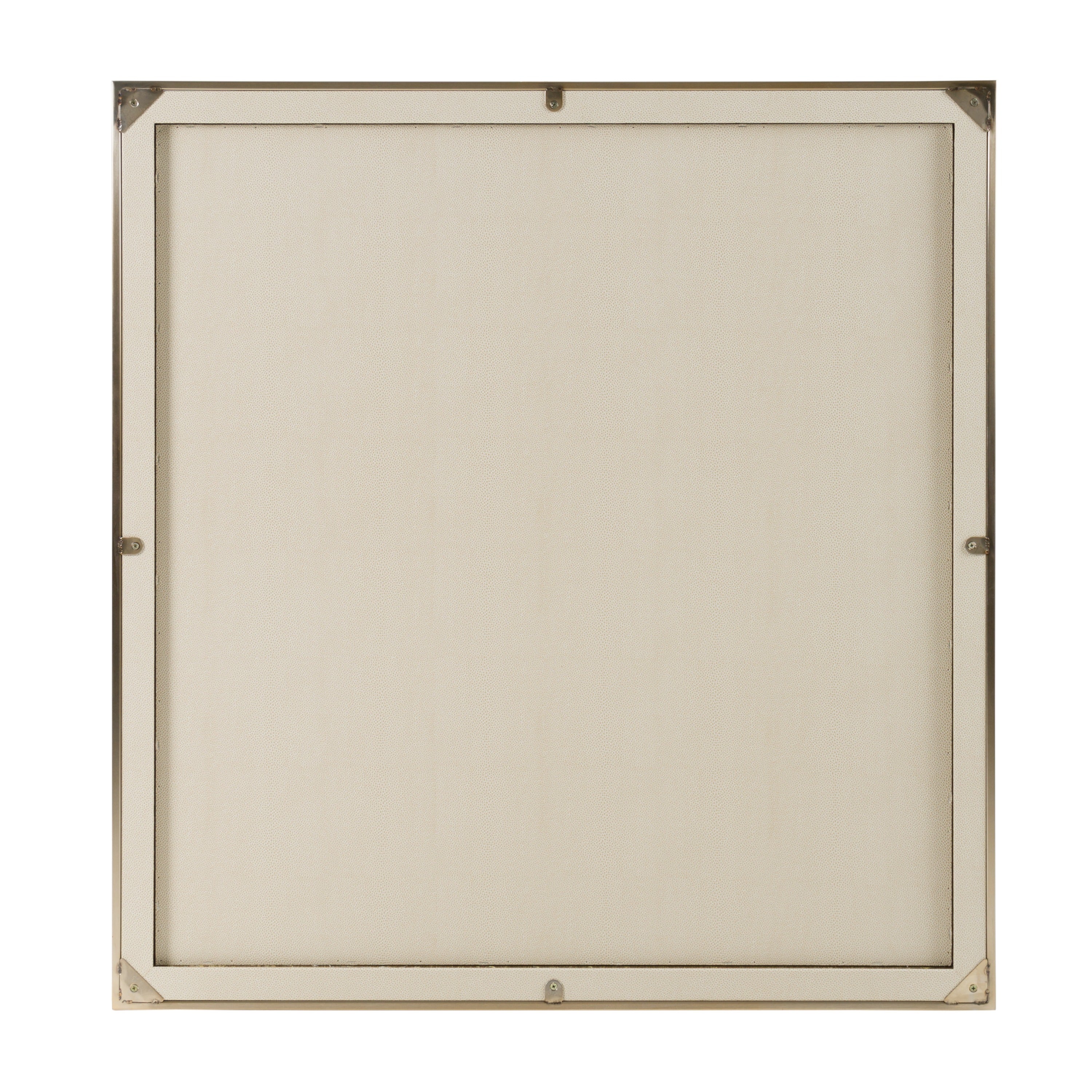 Cartier - Modern Beige Shagreen & Brushed Brass Mirror