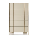Cartier - Modern Beige Shagreen and Brushed Brass Chest