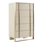 Cartier - Modern Beige Shagreen and Brushed Brass Chest